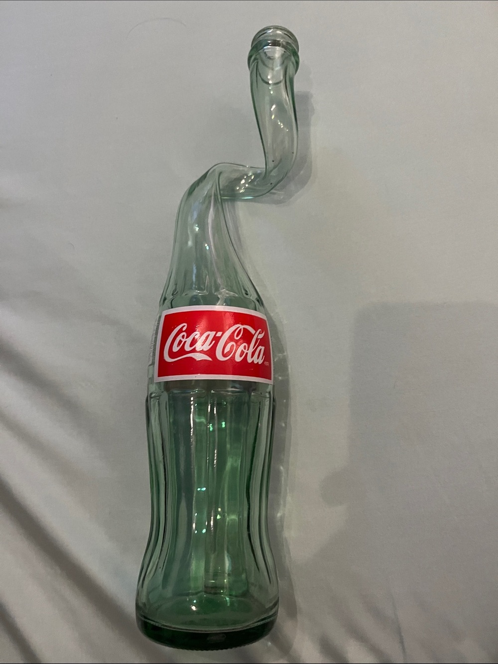 Vintage Rare Coca Cola Twisted Neck Stretched Unique Empty Bottle 1996
